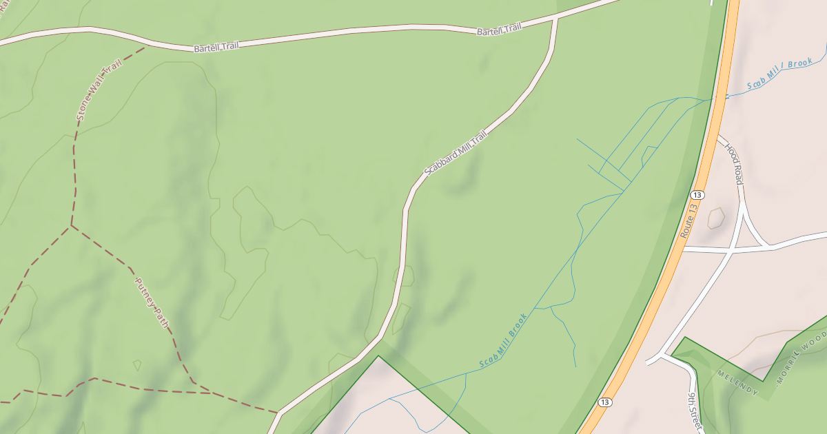 Map preview of Scabbard Mill Pond Trail
