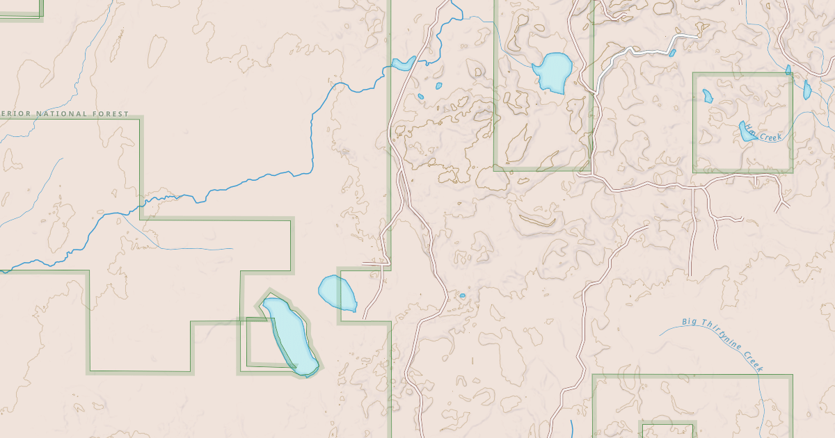 Map preview of CLOQUET LAKE