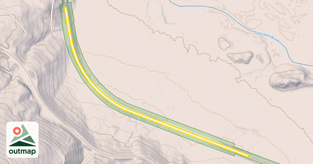 Map of Palouse to Cascades State Park Trail