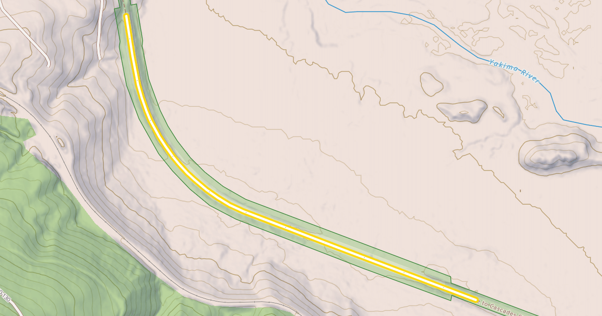 Map preview of Palouse to Cascades State Park Trail