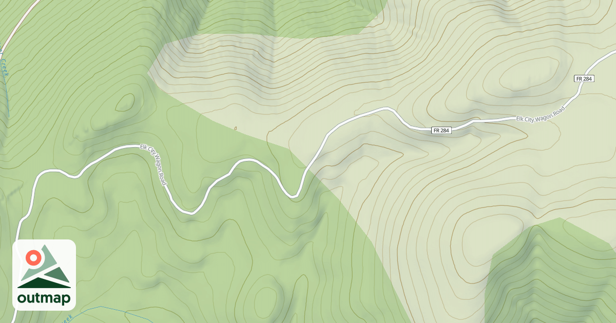 Map of ELK CITY WAGON ROAD