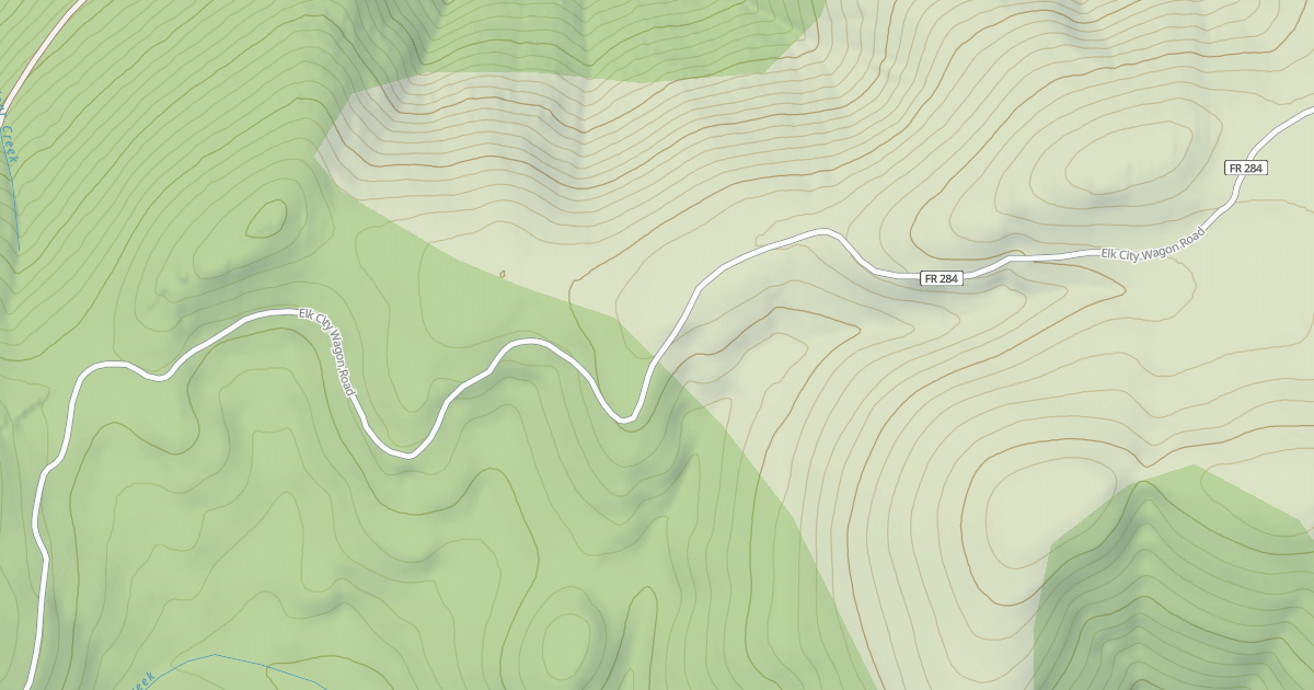 Map preview of ELK CITY WAGON ROAD