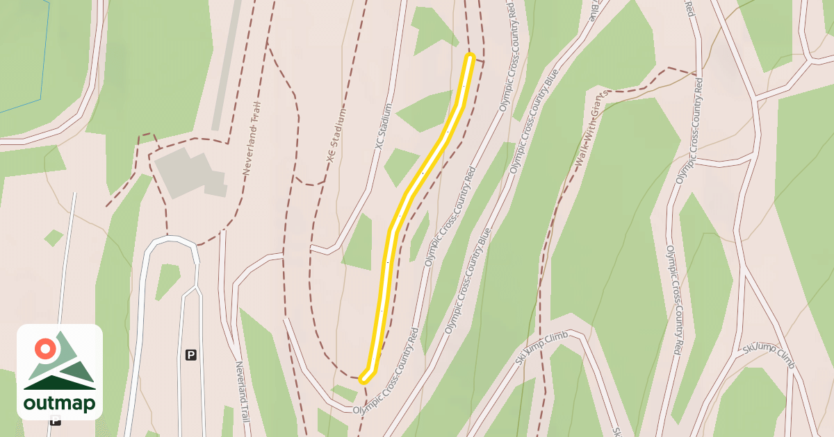 Map of Olympic Cross-Country Red/Blue