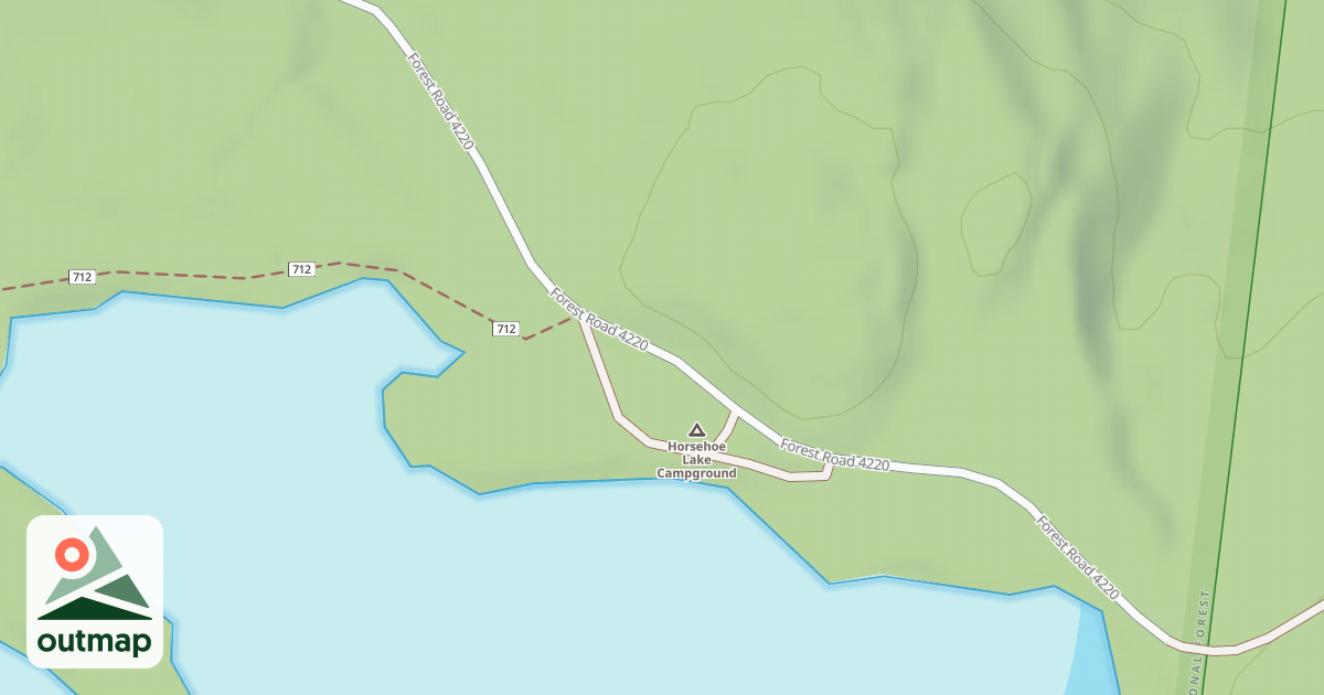 Map of HORSESHOE LAKE CAMPGROUND