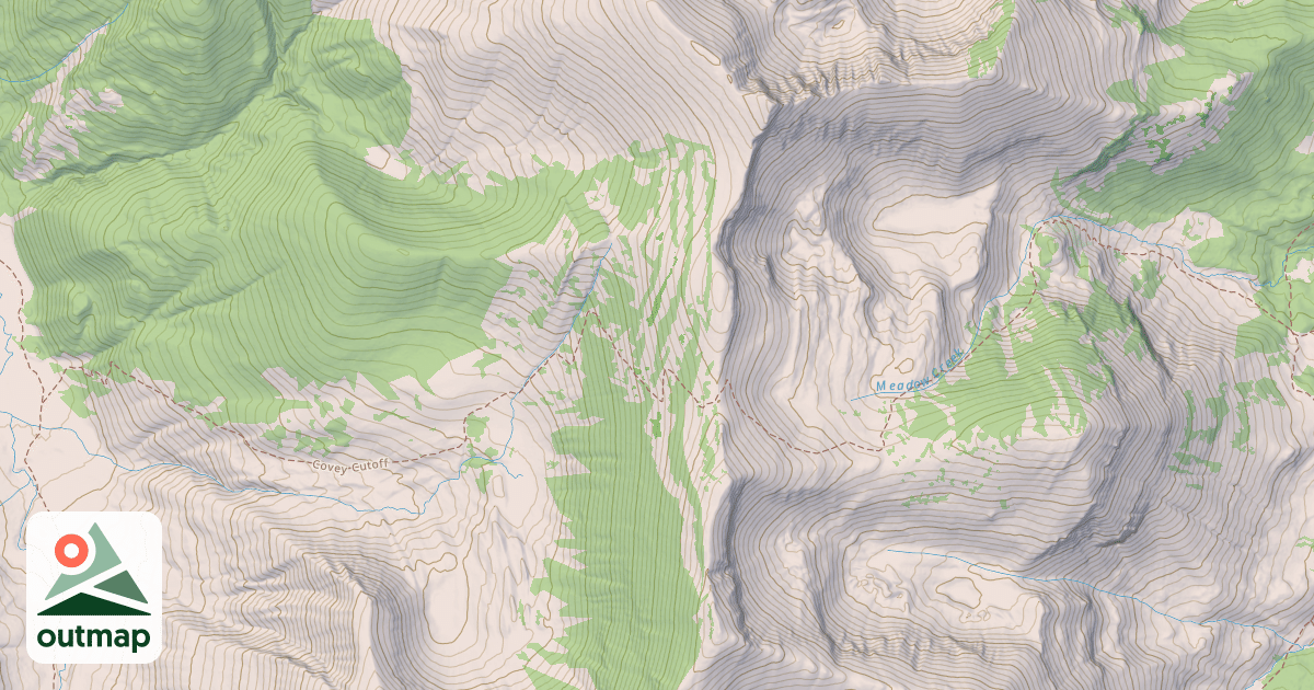 Map of Covey Cutoff
