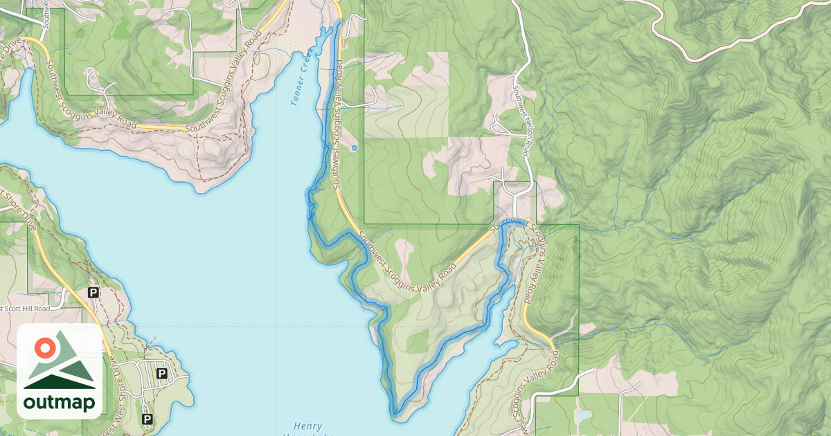 Map of Hagg Lake Trail Section C