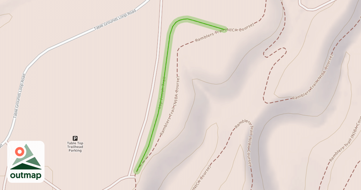 Map of Lap Finish Trail
