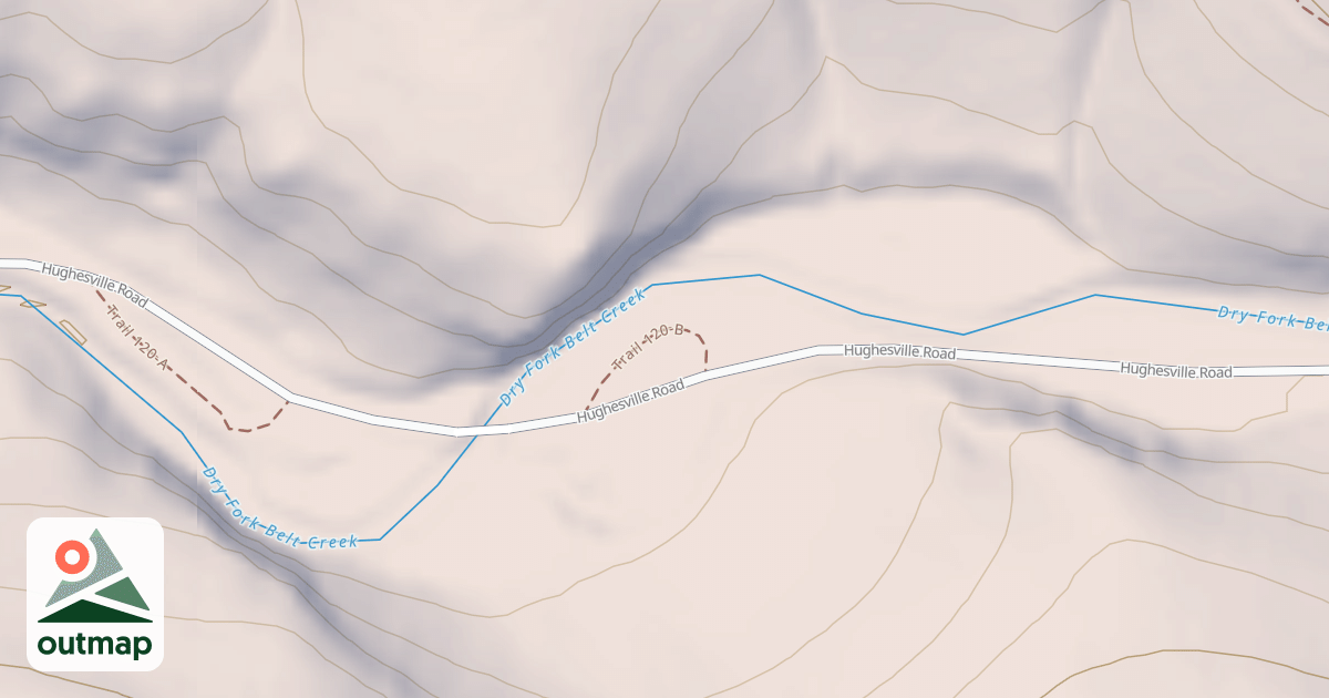 Map of DRY FORK DISPERSED B