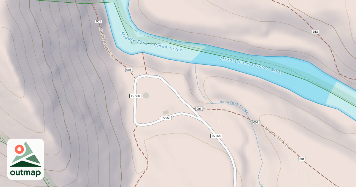 Map of Boundry Creek Road Corridor