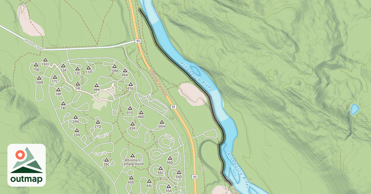 Map of 12a Wapiti Campground