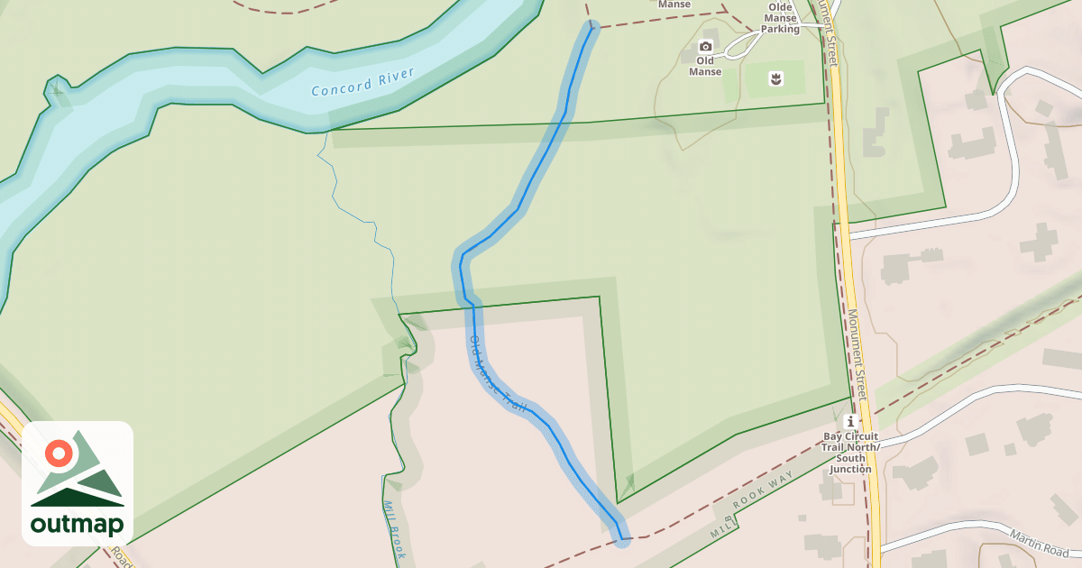 Map of Old Manse Trail