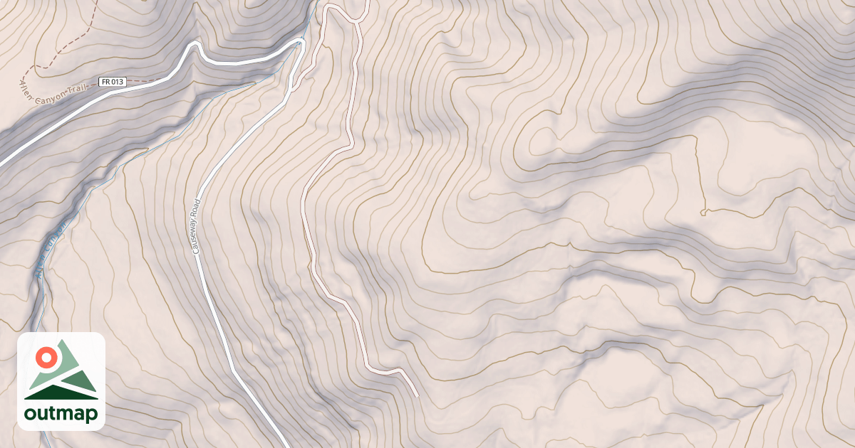 Map of ALLEN CANYON EAST SLOPE