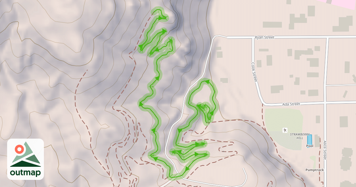 Map of Parachute Peak Trail