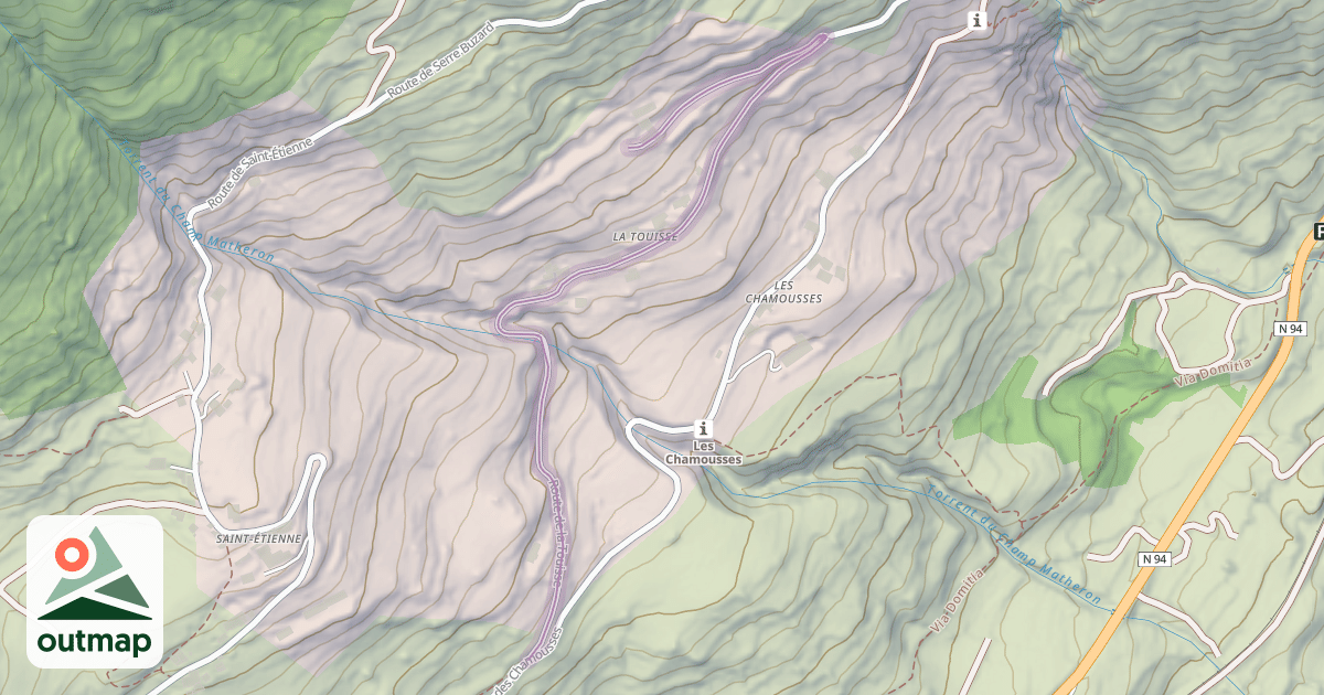 Map of Route de la Touisse
