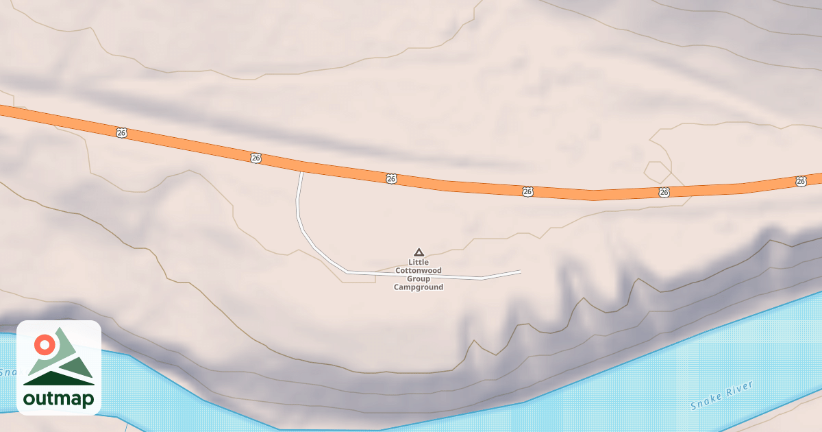 Map of LITTLE COTTONWOOD CAMPGROUND