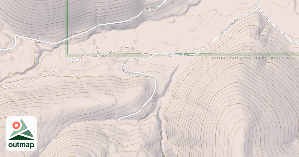 Map of COTTONWOOD GULCH