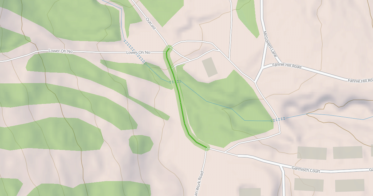 Map preview of Hermitage Mountain Operations Service Road