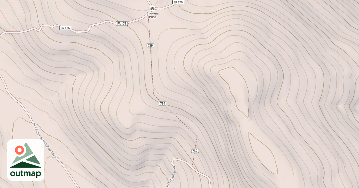 Map of Browns Pass