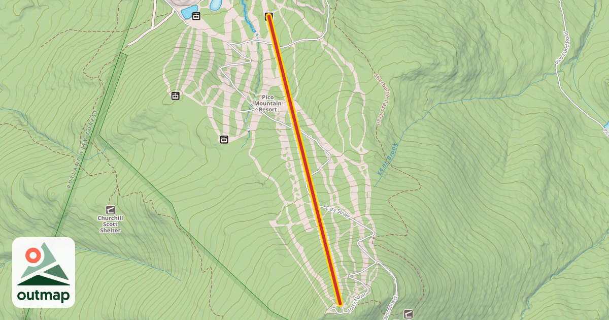 Map of Summit Express Quad