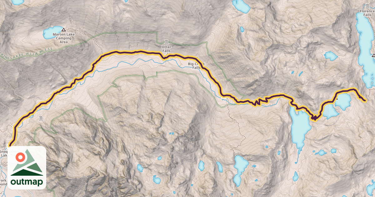 Map of Snoqualmie Lake Trail