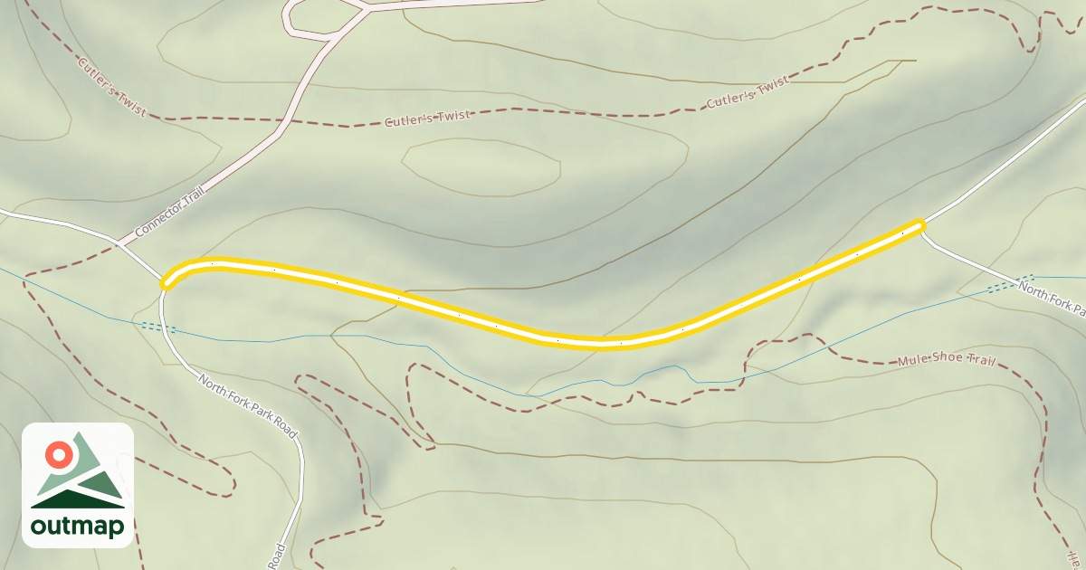 Map of North Fork Park Road