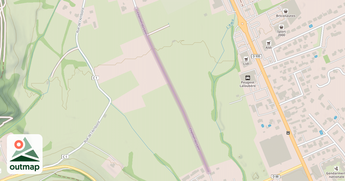 Map of Chemin du Lerc