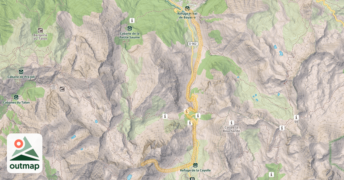 Map of Le Trou de l'Aigle — Bayasse