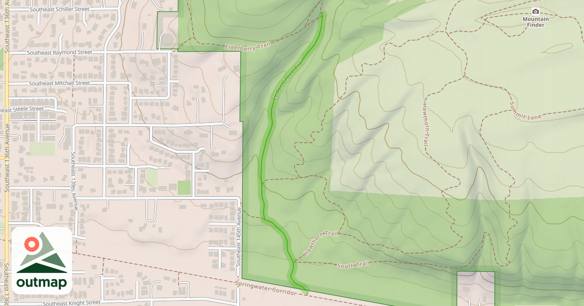 Map of Cedar Grove Trail