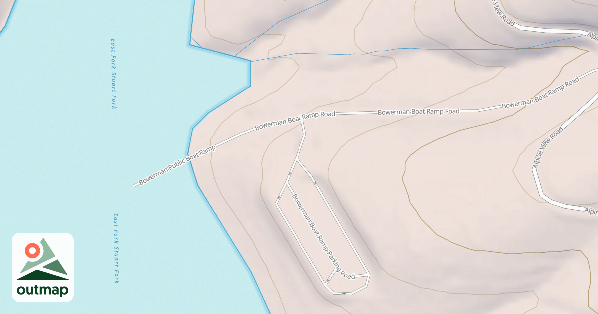 Map of BOWERMAN BOAT RAMP PARKING