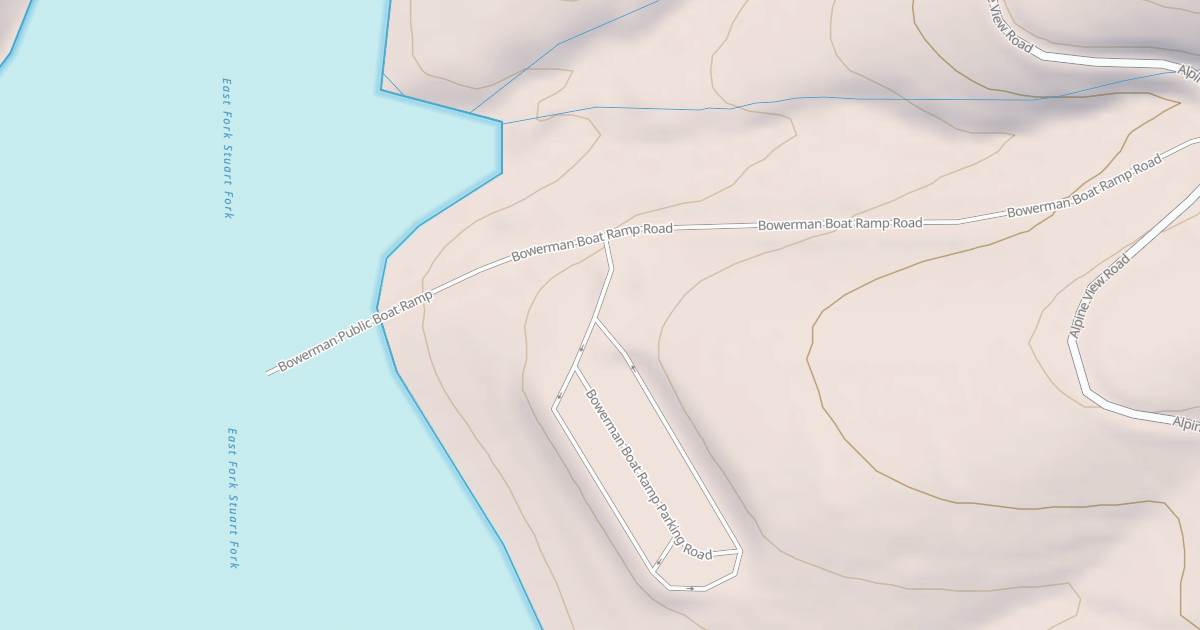 Map preview of BOWERMAN BOAT RAMP PARKING