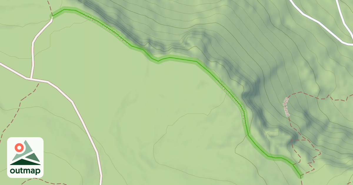 Map of Aubéguier Crête de Siagne