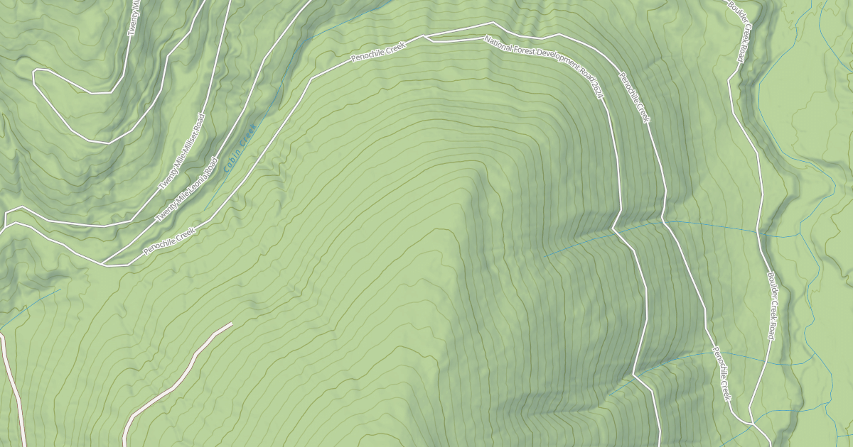 Map preview of PINOCHLE CREEK