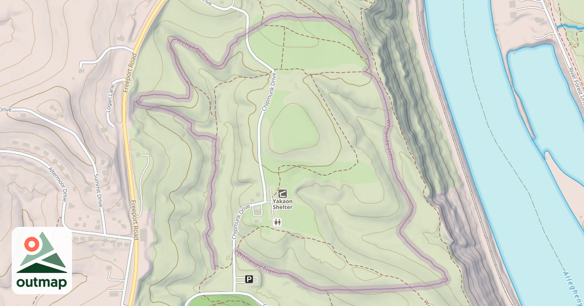 Map of Wetlands Trail