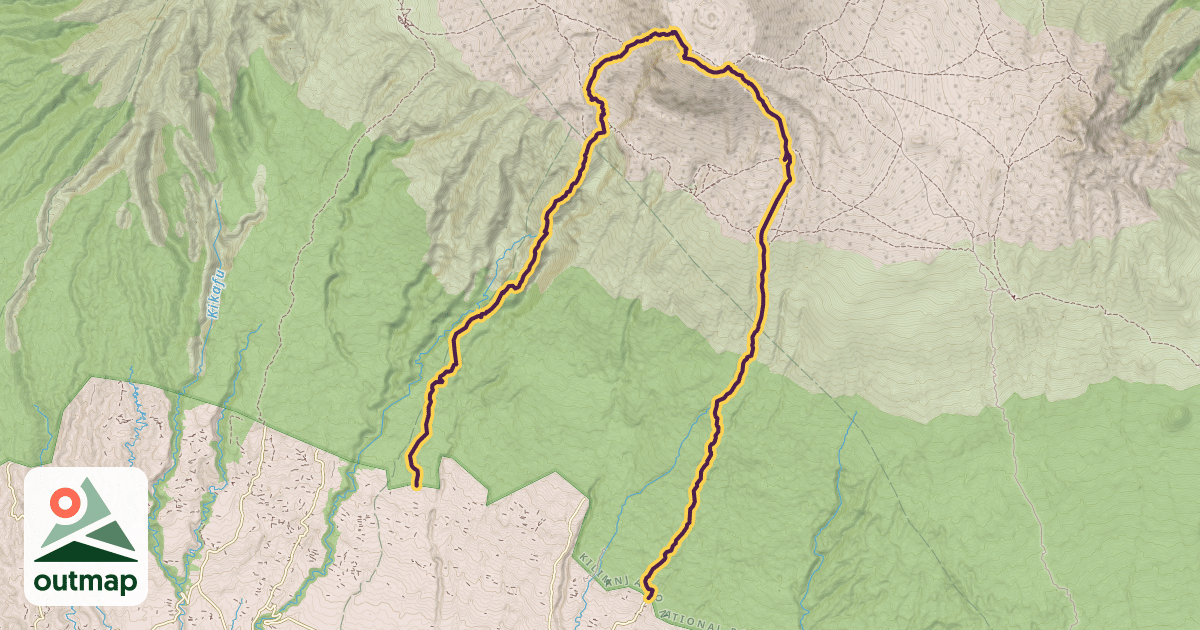 Map of Mount Kilimanjaro Summit Route