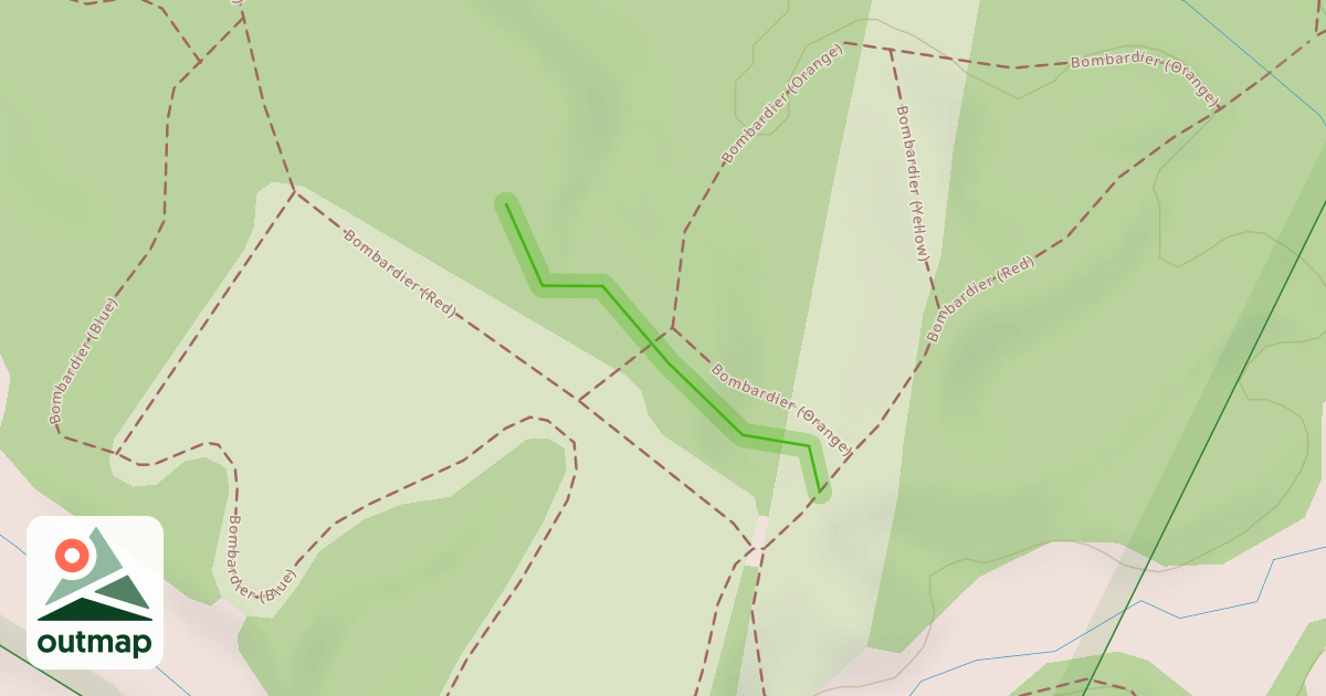 Map of Bombadier MTB Trail (white)