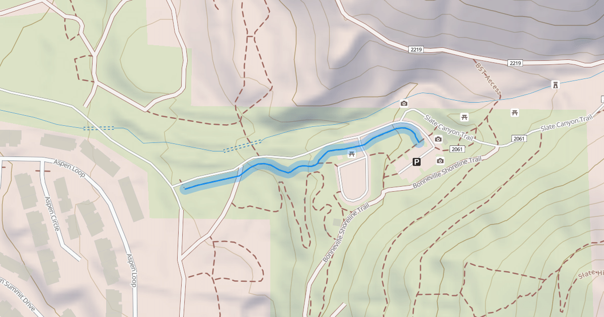 Map preview of Slate Canyon Access Trail