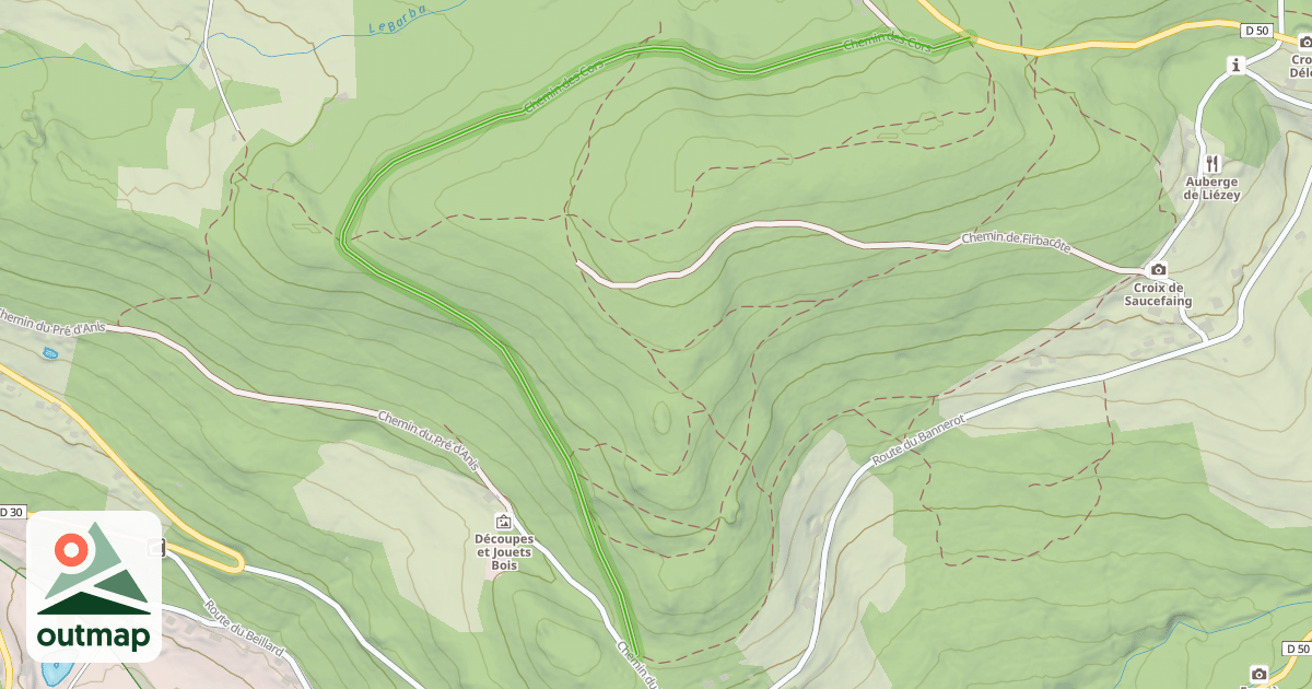 Map of Chemin des Cors