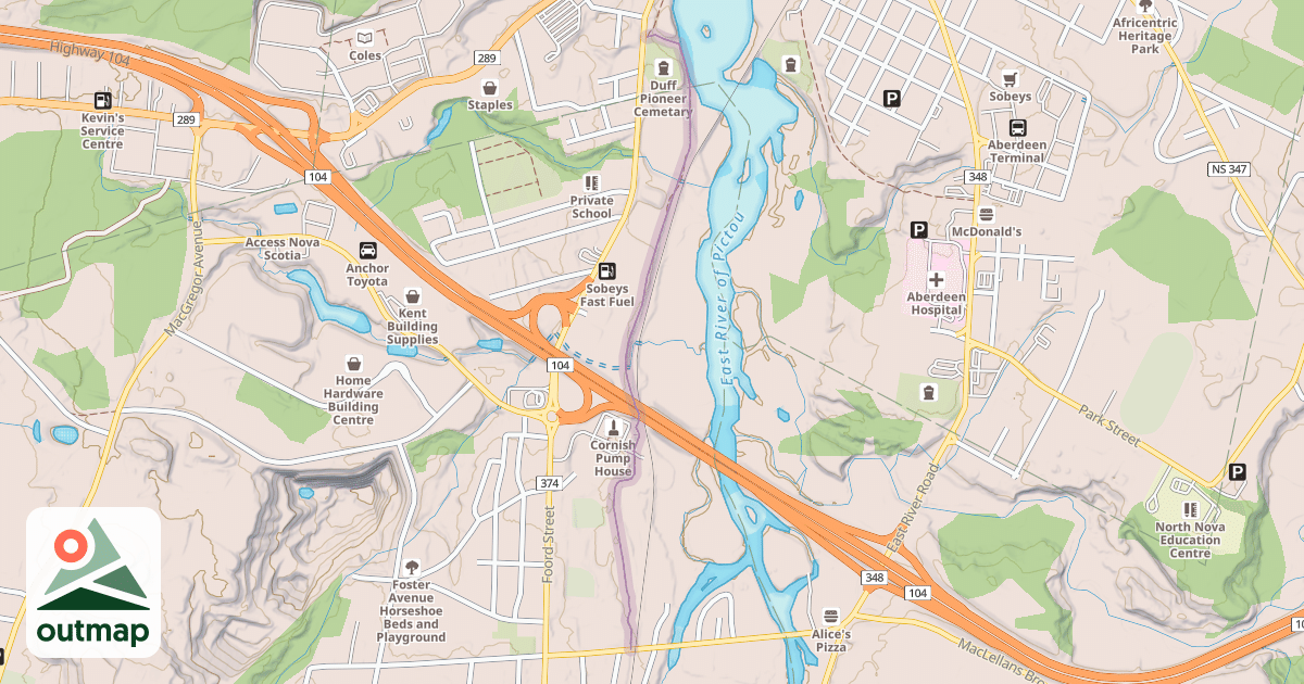 Map of Albion Trail