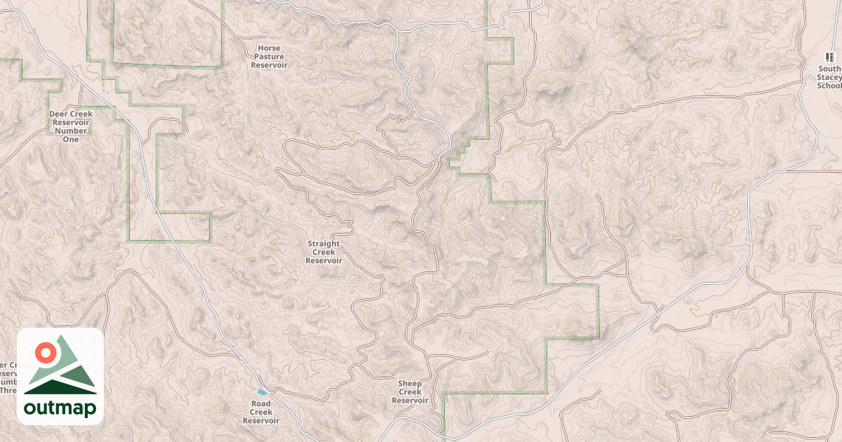 Map of BEAVER PUMPKIN DIVIDE