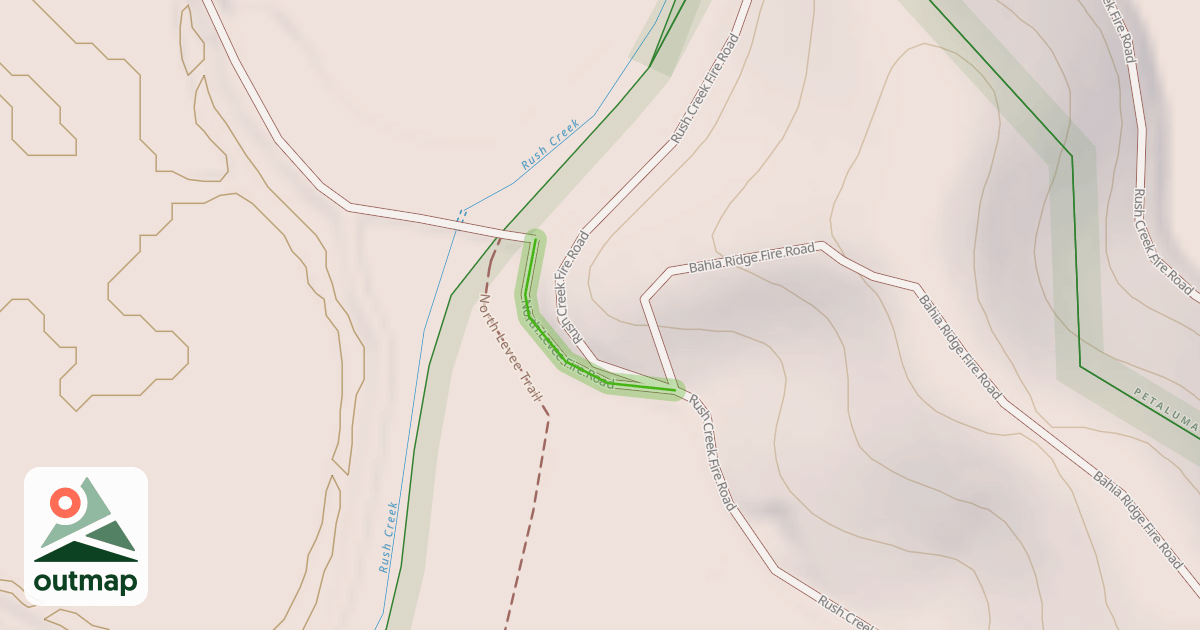 Map of North Levee Fire Road