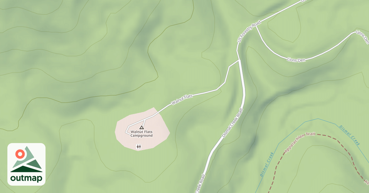 Map of WALNUT FLATS