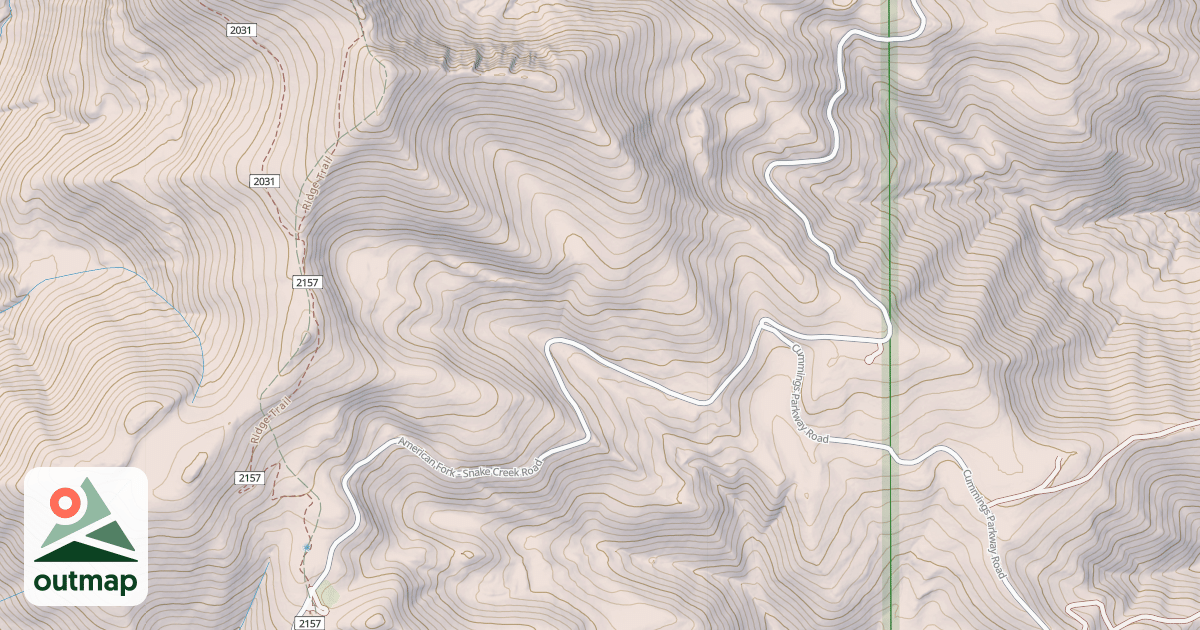 Map of Af Canyon - Snake Creek Winter