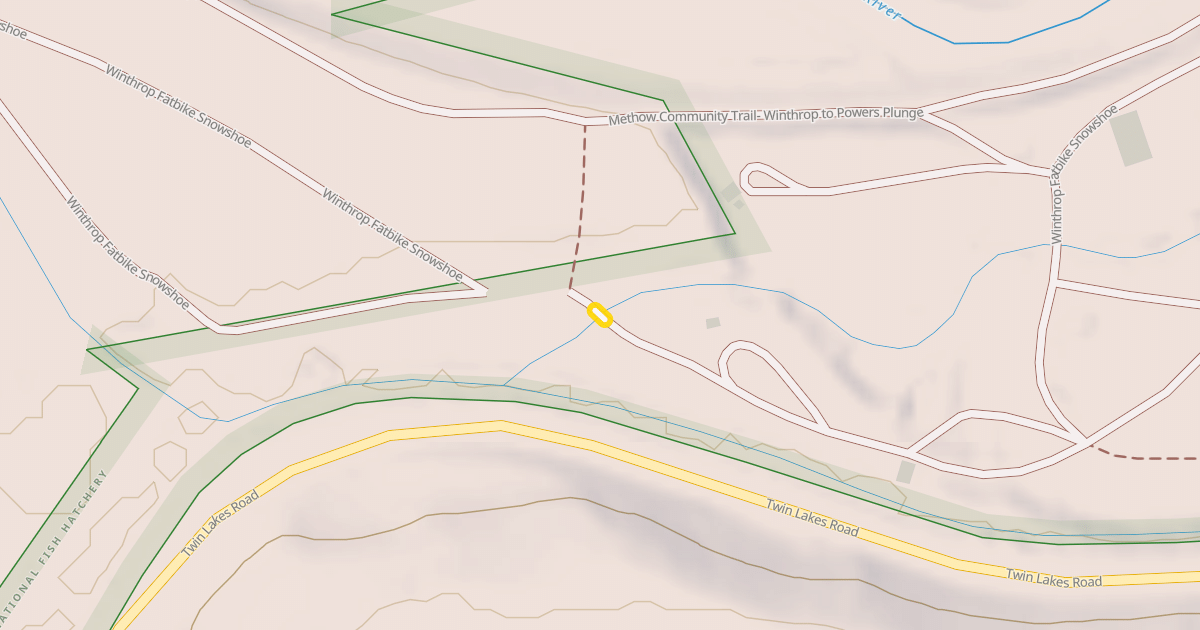 Map preview of Winthrop Fatbike Snowshoe