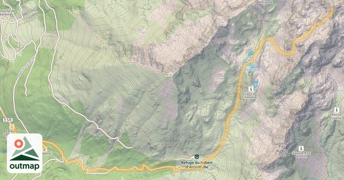 Map of Dent du Pra — Prabert