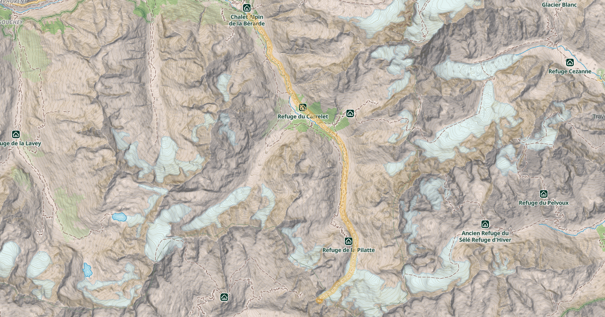 Map preview of Col du Clot — La Bérarde