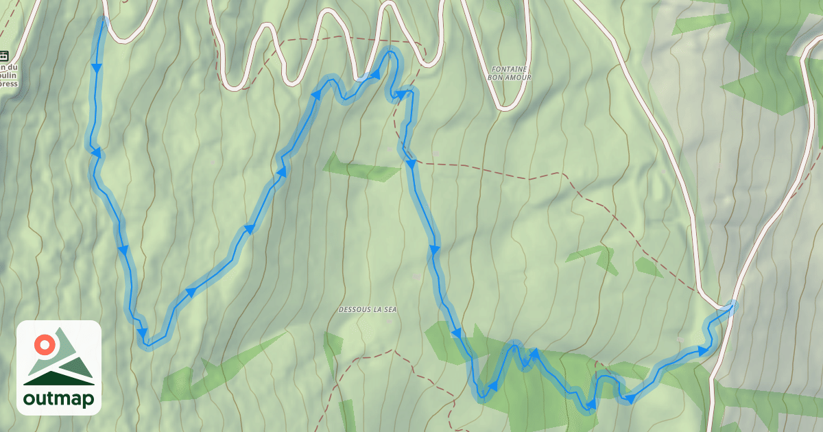 Map of DH Blue Bike Moutain