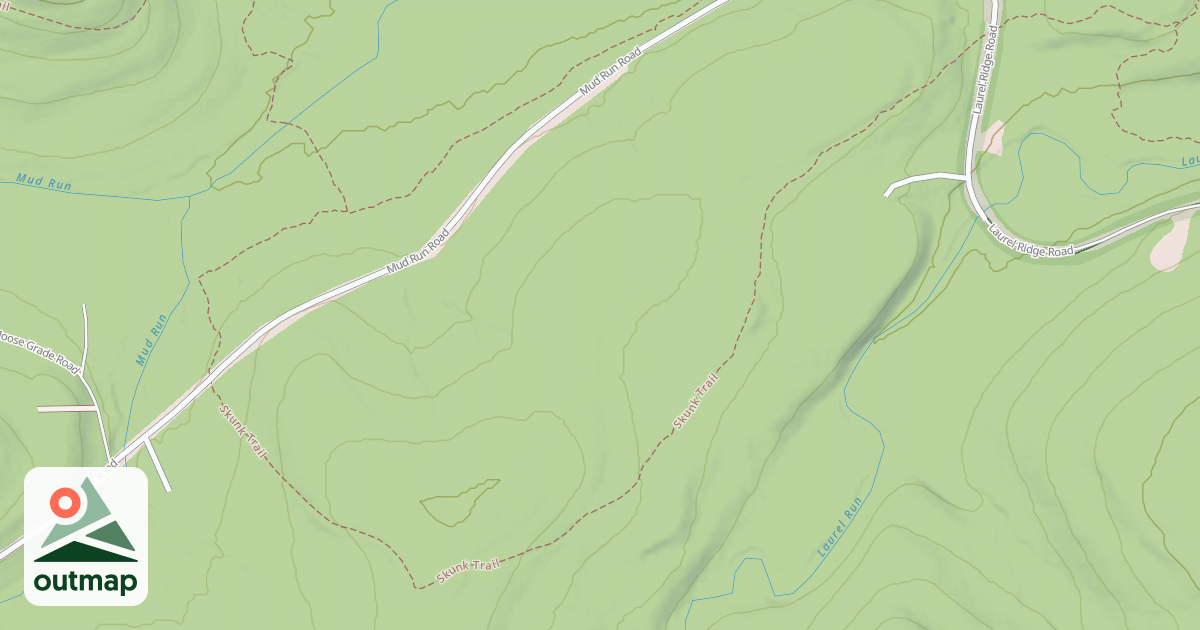 Map of Moshannon State Forest & Parker Dam State Park Snowmobile & Cross Country Skii Trails
