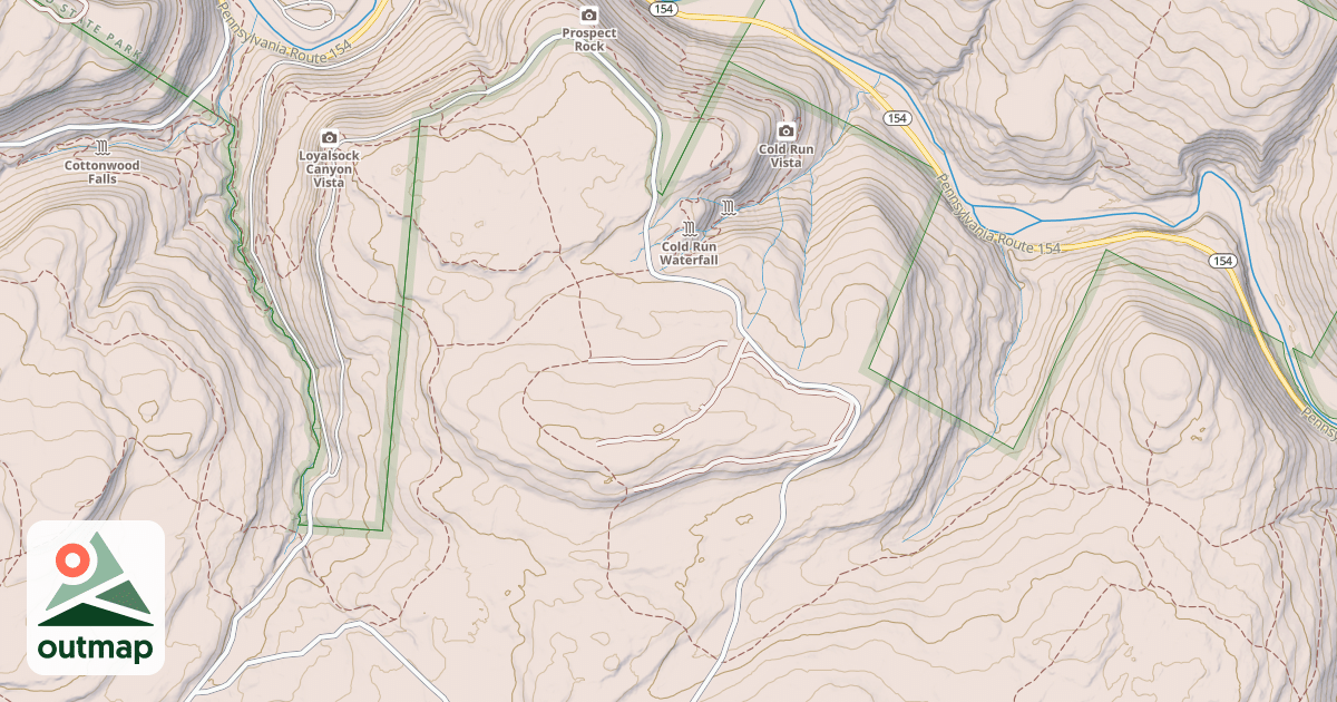 Map of Loyalsock State Forest & Worlds End State Park Snowmobile Trails