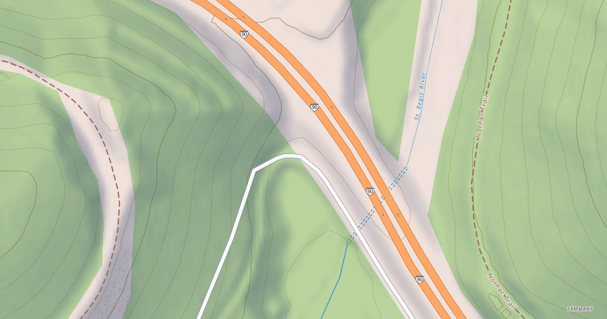 Map preview of HANAKER CREEK