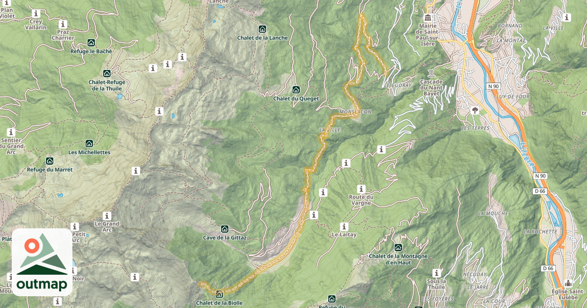 Map of Bec d'Aigle — Le Pré